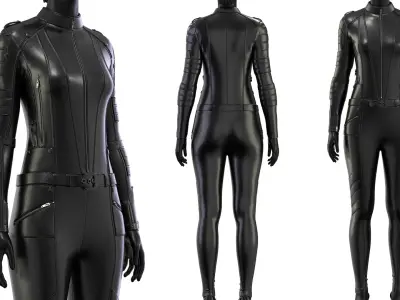 jump suit Low-poly 3D model