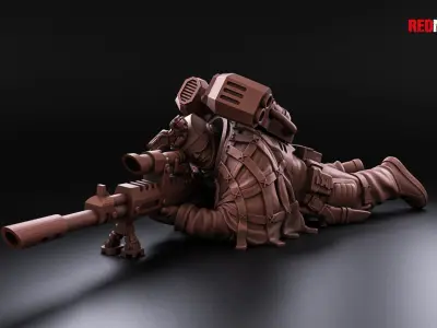 Airborne Division - Snipers of the Imperial Force 3D print model