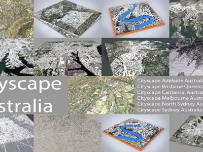 6 Cityscape in Australia 3D Model Pack