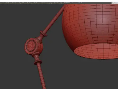 Kingsley Modern Sconce Low-poly 3D model