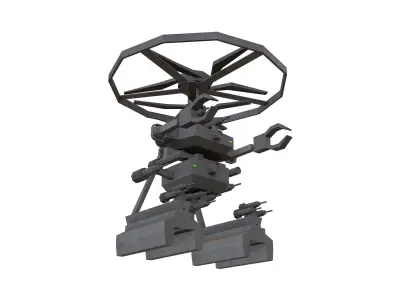 Cartoon Weapon Drone Robot V1 005 Low-poly 3D model