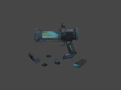 Sci-Fi Pistol 1 Low-poly 3D model