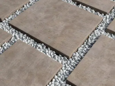 Paving tile pebble n10 3D model
