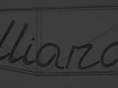 Neon Sign - Billiards Low-poly 3D model