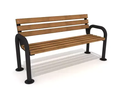  Outdoor Bench 02 3D model
