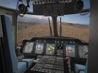  Military Transport Helicopter Camo with Interior 