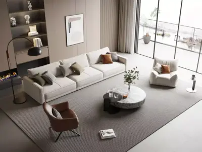 Modern living room-5 3D model
