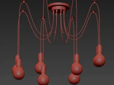 Spider Web Pendant 8 Black 3D model