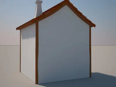 Cartoon Medieval House 03 3D model