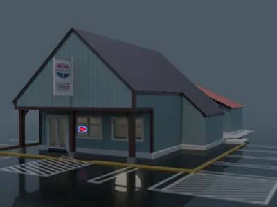Gas Station 3D model