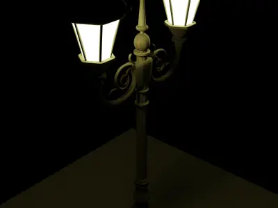 Classic lantern post  3D model