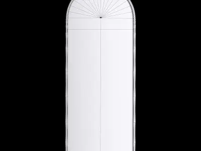 West Elm Metal Frame Arched 74 Floor Mirror 3D model