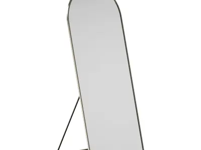 Floor mirror semicircular wardrobe wide and narrow 3D model