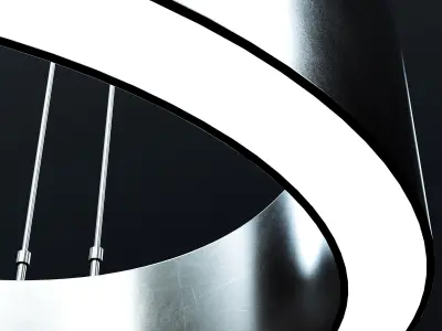 Circle ceiling lamp Free low-poly 3D model