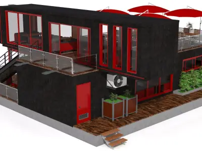 Container Restaurant 3D model purchase