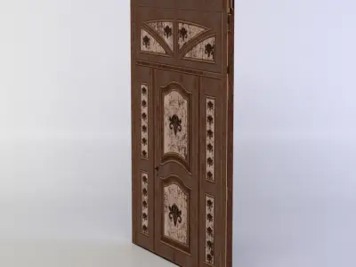 Door refrigerator Low-poly 3D model