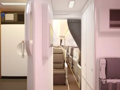  3D Airbus A350 Interior Cabin 