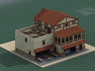 Wargame Scenery Tavern 3D Print Model 3D print model