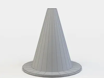 Road cone Low-poly 3D model purchase