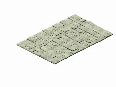 Damaged floor tiles 02 3D model