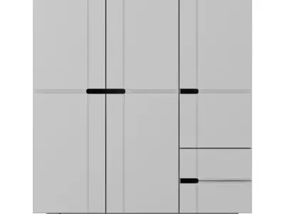 Wardrobe HUH 3 doors Radis 3D model