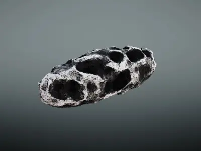 Asteroid rock Low-poly 3D model