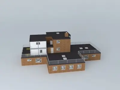 Penthouse house Free 3D model