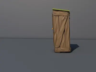 Rural tuolet Free low-poly 3D model