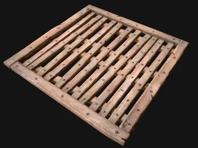 Wooden Floor or Roof Medieval Low-poly 3D model