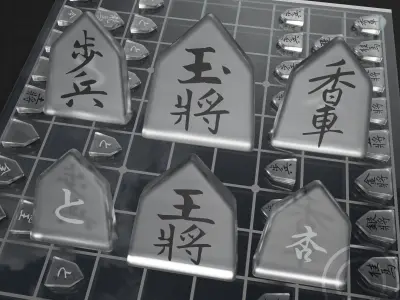 SHOGI JAPANESE CHESS 3D Model Pack