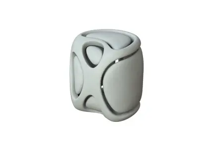 SciFi Cube Object No 68523 Low Poly Shape Low-poly 3D model