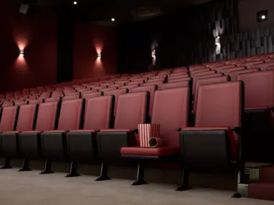 Movie Theater Pack - A movie theater environment Low-poly 3D model