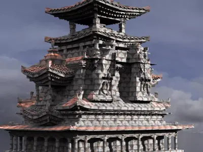 Dragon Lord Temple 6 3D model