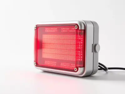 Retro Electric Signboard Model Pack with Red Illumination Low-poly 3D model
