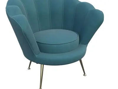 chair teal 3D model