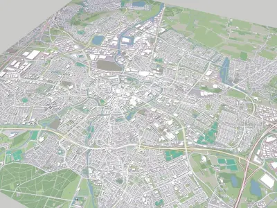 Cityscape Breda Netherlands 3D model