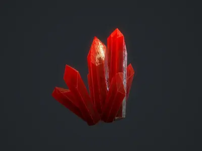 Crystal 01 Low-poly 3D model