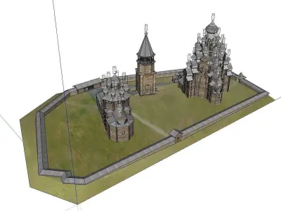 Architecture-Religion-God-Culture-Temple-0123 medieval castle... 3D model