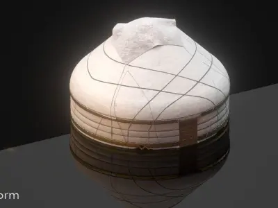 3D model of a yurt 3D model