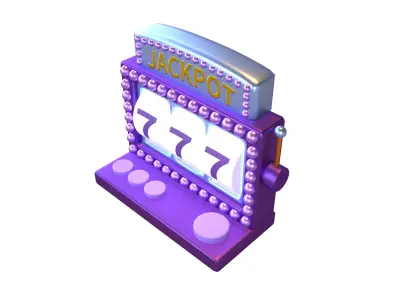 Cartoon Slot Machine v1 006 Low-poly 3D model
