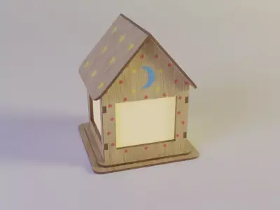 Lamp house Low-poly 3D model