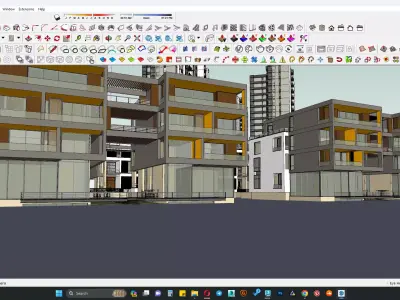 Housing community 3d model 3D model
