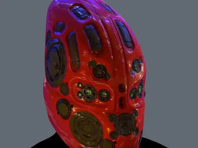 Gas mask helmet scifi Low-poly character art game space Low-poly 3D model purchase