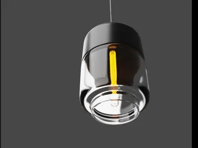 Hanging Light Short Cylinder 3D model
