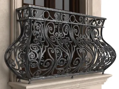 Classic balconies 3 3D model