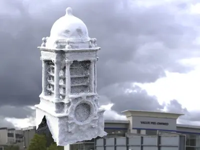 Mansion clock tower dome 3D model