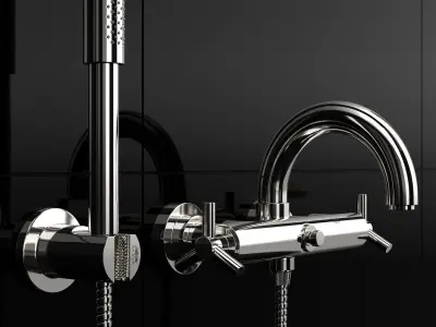 Wall-mounted faucet Grohe Atrio 25010 3D model