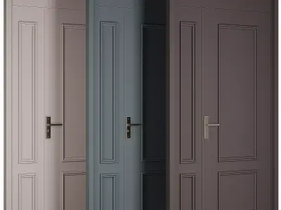 Entrance door set257 3D model