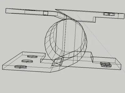 Fixed Closed Bathroom Stall Hinge 3D print model