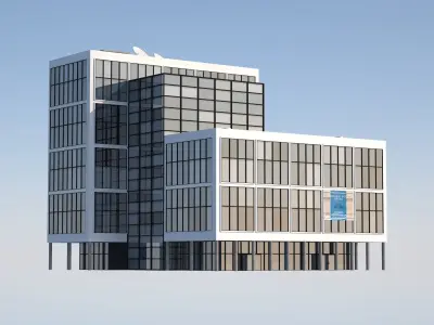 Landmark and municipal buildings pack Low-poly 3D model